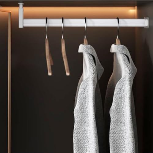Kleiderstange zur Montage oben, L-förmige Kleiderstange mit verstellbarer Aufhängebasis und Flansch, 20 40 60 80 cm Kleiderorganizer für Balkon, Schlafzimmer, Waschküche, Umkleidekabine (Farbe: Silber Kleiderstange zur Montage oben, L-förmige Kleiderstange mit verstellbarer Aufhängebasis und Flansch, 20 40 60 80 cm Kleiderorganizer für Balkon, Schlafzimmer, Waschküche, Umkleidekabine (Farbe: Silber von Pink Palm