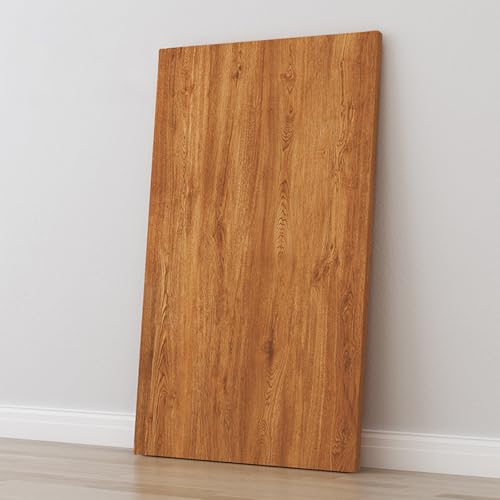 Nur Holztischplatte, 50 60 70 80 90 100 110 120 130 140 150 cm lange universelle einteilige Schreibtischplatten, Spanplatten-Tischplatte für Standard- und Sitz-Steh-Gestelle (Walnuss, 100 x 60 cm) von Pink Palm