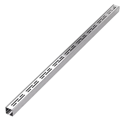 Schmales Grabenentwässerungssystem, 3,5 cm breiter Kanal mit Gitterabdeckung, schmale Auffahrt aus Edelstahl 304 für Hof/Einfahrt/Park/Garage (20 Packungen) von Pink Palm