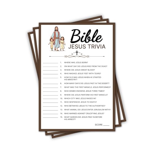 Pink Pixie Studio 15 Jesus in der Bibel KJV Fill in The Blank Trivia-Spiel für Erwachsene und Jugendliche, Kirchenaktivität oder Weihnachtsspiel, Jugendgruppe, Frauen oder Männer, Studium Pink Pixie Studio 15 Jesus in der Bibel KJV Fill in The Blank Trivia-Spiel für Erwachsene und Jugendliche, Kirchenaktivität oder Weihnachtsspiel, Jugendgruppe, Frauen oder Männer, Studium von Pink Pixie Studio