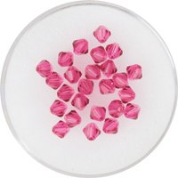 Glasschliffglitzerperlen, 4 mm - Fuchsia von Pink