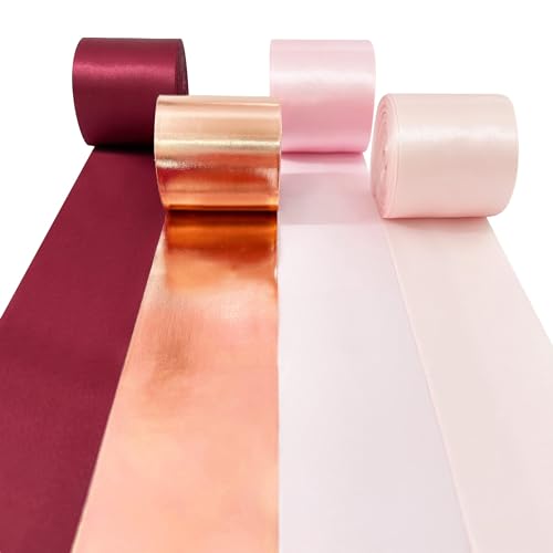 60m Burgunder-Roségold-Satinband 50mm Breit Kastanienbraunes Band für DIY-Bastelarbeiten Geschenke Verpackungen Einladungskarten Brautstrauß Geburtstag Bachelorette Hochzeit Brautparty Dekoration 60m Burgunder-Roségold-Satinband 50mm Breit Kastanienbraunes Band für DIY-Bastelarbeiten Geschenke Verpackungen Einladungskarten Brautstrauß Geburtstag Bachelorette Hochzeit Brautparty Dekoration von PinkBlume