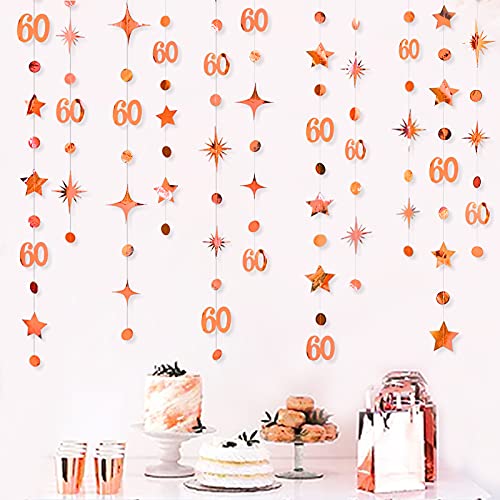 Rotgold 60. Geburtstag Dekorationen Zahl 60 Kreis Punkt Twinkle Stern Girlande Luftschlangen Wimpelkette Banner Hintergrund für 60 Jahre alt Happy Birthday 60th Anniversary Sixty Party Supplies Rotgold 60. Geburtstag Dekorationen Zahl 60 Kreis Punkt Twinkle Stern Girlande Luftschlangen Wimpelkette Banner Hintergrund für 60 Jahre alt Happy Birthday 60th Anniversary Sixty Party Supplies von PinkBlume
