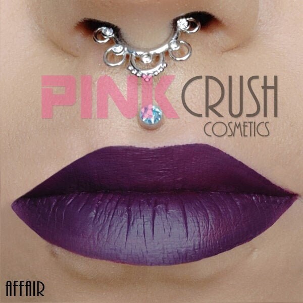 Affäre-Lila Matt Flüssiger Lippenstift von PinkCrushCosmetics