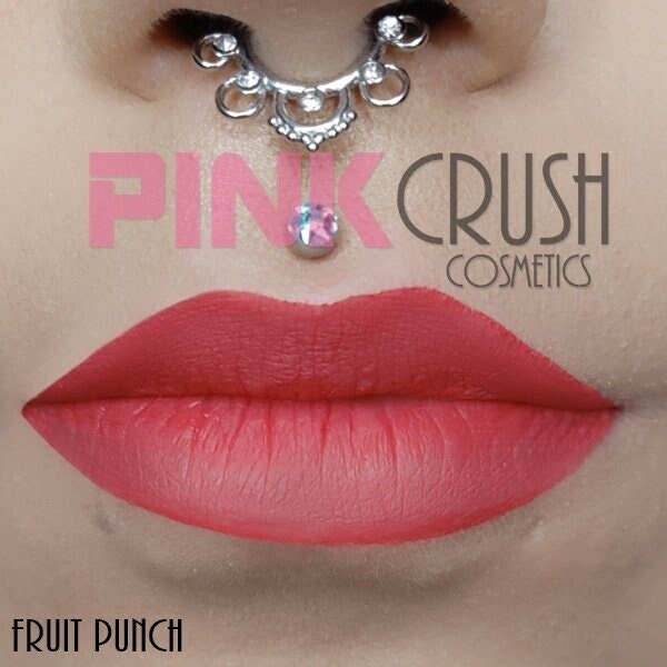 Fruchtstanze-Koralle Matt Flüssiger Lippenstift von PinkCrushCosmetics
