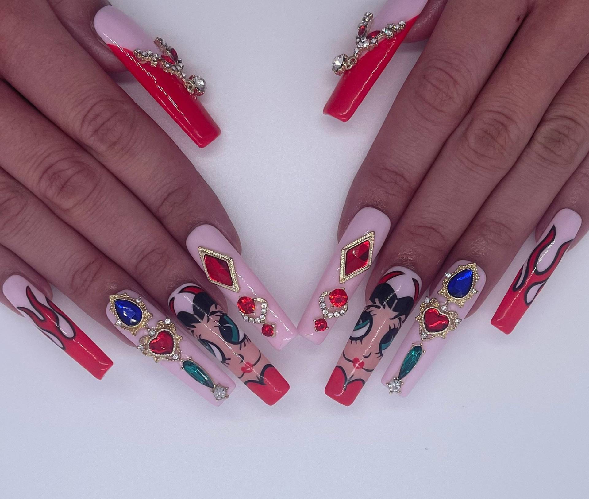 Baddie Boop | Betty Boop Drücken Sie Auf Die Nägel Handgemalte Baddie Boop | Betty Boop Drücken Sie Auf Die Nägel Handgemalte von PinkiePromisesCo