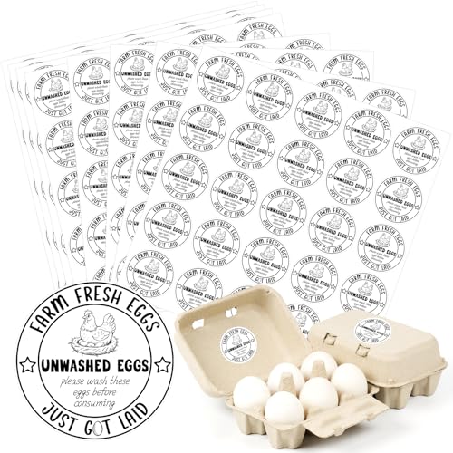 500 Stück Bauernhof-Etiketten für frische Eierkartons, 5,1 cm, runde Eierkarton-Aufkleber, PET, selbstklebend, beschreibbar, für Bauernhof, frische Eier, Verpackungsaufkleber für Huhn, Wachtel 500 Stück Bauernhof-Etiketten für frische Eierkartons, 5,1 cm, runde Eierkarton-Aufkleber, PET, selbstklebend, beschreibbar, für Bauernhof, frische Eier, Verpackungsaufkleber für Huhn, Wachtel von Pinsit
