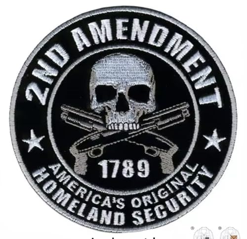 2nd Second Amendment Right to Keep and Bear Arms Gun Freedom 1789 Skull Crossbones Republican Original Homeland Security 8,1 cm Iron On Embroidered Patch for Clothing 2nd Second Amendment Right to Keep and Bear Arms Gun Freedom 1789 Skull Crossbones Republican Original Homeland Security 8,1 cm Iron On Embroidered Patch for Clothing von Pinstant