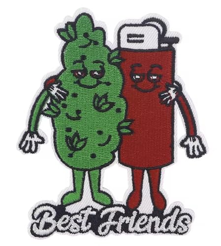Best Buds Friends BFF Weed Marihuana Pot High Light Joint Lighter Cannabis Hanf 8.6 cm Iron On Embroidered Thermoadhesive Patch for Clothing Best Buds Friends BFF Weed Marihuana Pot High Light Joint Lighter Cannabis Hanf 8.6 cm Iron On Embroidered Thermoadhesive Patch for Clothing von Pinstant