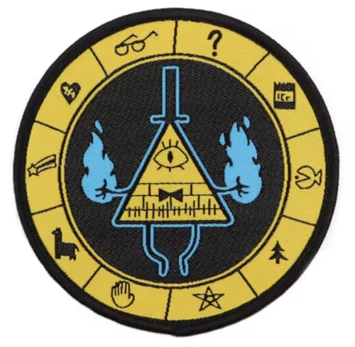 Bill Cipher Dämon Teekanne Gravity Cartoon TV Show 7,6 cm bestickter Aufnäher für Kleidung von Pinstant