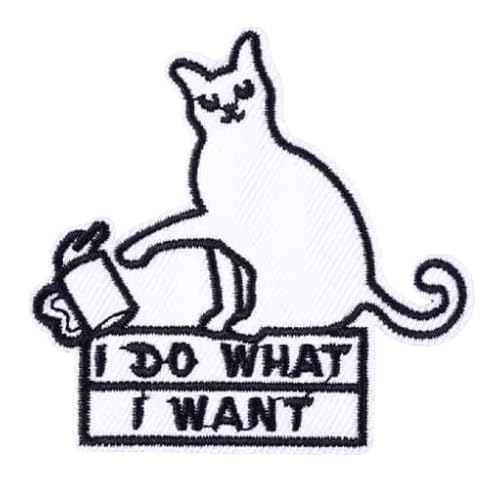 Glasbecher mit Aufschrift "I Do What I Want Naughty Cat Kitten", Tasse, über Theke, Push, niedlich, Kawaii, lustiger Humor, Witz, Katzenliebhaber, 6,3 cm, bestickt, thermoklebend, für Kleidung Glasbecher mit Aufschrift "I Do What I Want Naughty Cat Kitten", Tasse, über Theke, Push, niedlich, Kawaii, lustiger Humor, Witz, Katzenliebhaber, 6,3 cm, bestickt, thermoklebend, für Kleidung von Pinstant