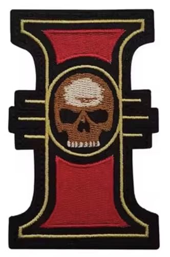 Inquisitorial Rosette Inquisitor Inquisition Skull Symbol Badge Fantasy War Game Icon 8,6 cm Klettverschluss bestickt Patch für Kleidung von Pinstant