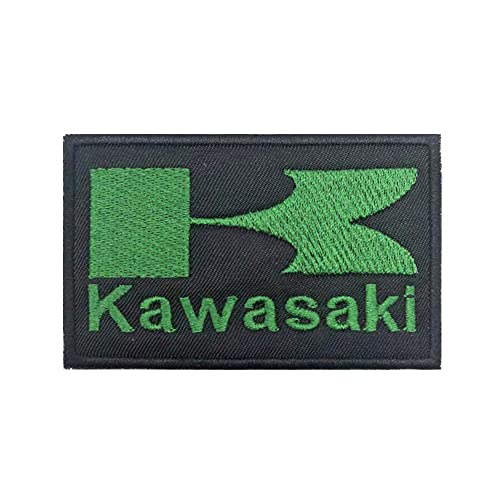 Kawasaki Motorräder Logo Racing 8,0 cm Aufbügler für Kleidung von Pinstant
