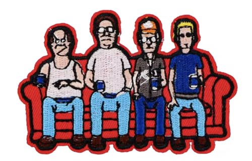 King of The Hill Hank Couch Dale Bill Boomhauer Cartoon Comedy TV Show 8,4 cm Bügelbild bestickter Aufnäher für Kleidung von Pinstant