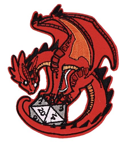 Red Fire Dragon Sword Fantasy Dice How Do You Wanna Do This Roll Die Want Critical Hit Dungeon Game Twenty Mehrseitige Stanzschablone, 10,2 cm, zum Aufbügeln, bestickt, thermoklebend, für Kleidung Red Fire Dragon Sword Fantasy Dice How Do You Wanna Do This Roll Die Want Critical Hit Dungeon Game Twenty Mehrseitige Stanzschablone, 10,2 cm, zum Aufbügeln, bestickt, thermoklebend, für Kleidung von Pinstant