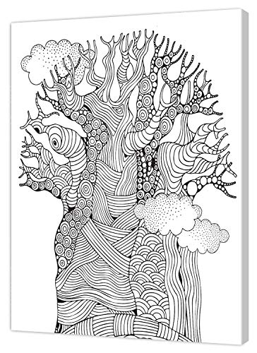 Pintcolor 9102 Künstlerleinwand, Holz, Weiß/Schwarz, 40 x 50 x 3,5 cm von Pintcolor