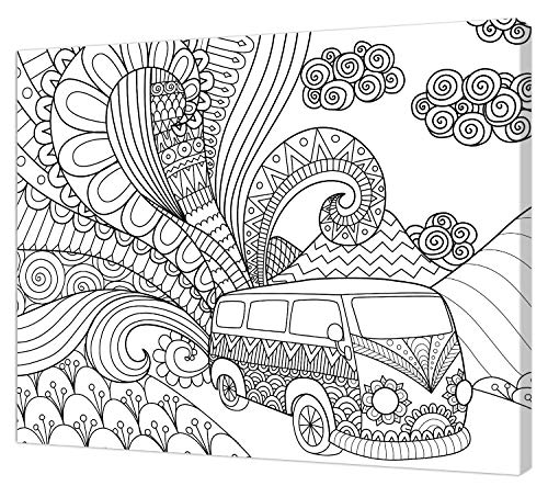 Pintcolor 9112 Künstlerleinwand, Holz, Weiß/Schwarz, 50 x 40 x 3,5 cm von Pintcolor