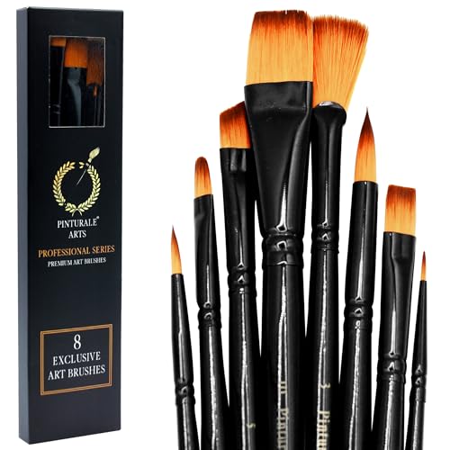 Pinturale Pinselset Acrylfarben für Profis | 8-Teiliges Pinsel Set für Acrylfarben und Öl | Handgemacht | Pinsel Acrylfarbe, Acryl Pinsel, Ölpinsel, Pinselset Malen, Künstlerpinsel Pinturale Pinselset Acrylfarben für Profis | 8-Teiliges Pinsel Set für Acrylfarben und Öl | Handgemacht | Pinsel Acrylfarbe, Acryl Pinsel, Ölpinsel, Pinselset Malen, Künstlerpinsel von Pinturale Arts