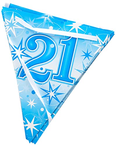 Pioneer Europe 45605 Partybanner, blau, 21st Sparkle Bunting - Blue von Pioneer Europe