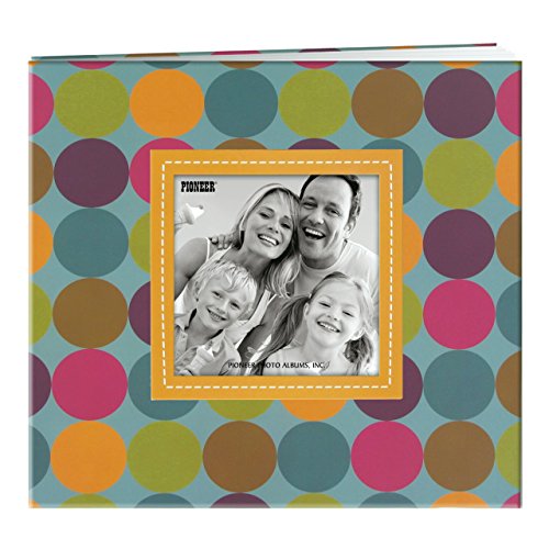 Pioneer Foto Alben Foto Alben 20 Seite Designer bedruckter erhöhter Rahmen Dots Cover Scrapbook für 20,3 x 20,3 cm Seiten, von Pioneer Photo Albums