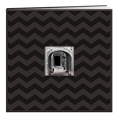 Pioneer Photo Albums MB10EMB-64325 Sammelalbum, geprägt, 30,5 cm-Schwarzer Chevron, Leder, 12x12 Inches von Pioneer Photo Albums