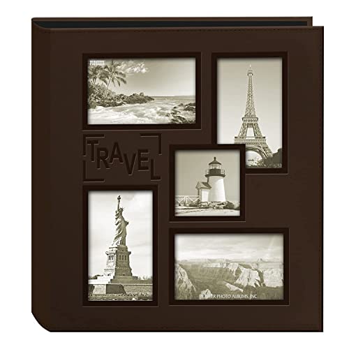 Pioneer Photo Albums Collage Frame Embossed Travel Fotoalbum, Kunstleder, braun, 12x12 Inches von Pioneer Photo Albums