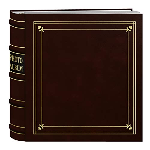 Pioneer Photo Albums Fotoalbum mit 200 Ringbindungen, Lederfaserstoff mit goldfarbenen Akzenten, für 10,2 x 15,2 cm große Drucke von Pioneer Photo Albums