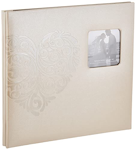 Pioneer Photo Albums MB-10EW Erinnerungsbuch mit geprägtem Kunstleder-Rahmen, 30,5 x 30,5 cm, Herz von Pioneer Photo Albums