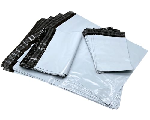 Folienversandtaschen 250x350 mm 60my CoEx Versandbeutel Blickdicht | Selbstklebend, Extrem Reißfest Wasserdicht, Staubdicht Versand tüten für Kleidung, Textilien, Warensendung (50) von Pioneer