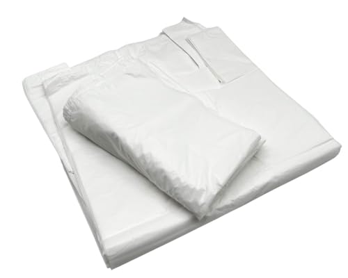 Hemdchentragetaschen 25+14x43 cm Weiß Plastiktüten HDPE Tragetaschen Einkaufstüten Hemdchenbeutel geeignet für Lebensmittel (200) von Pioneer