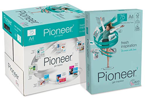 Pioneer office paper - Kopierpapier weiss, 75g/m², A4, FSC mix 70% - Karton á 5 Pakete zu 500 Blatt von Pioneer