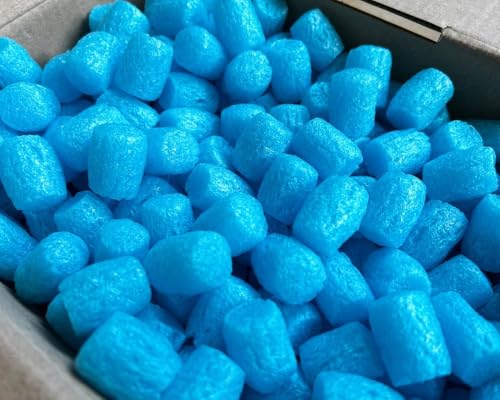Verpackungschips Bio Blau Oval 10-400L | aus Pflanzenstärke | 100% biologisch abbaubar und kompostierbar Füllchips Polsterchips Polstermaterial Füllmaterial (50) von Pioneer