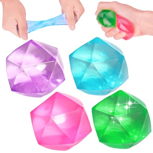 4Stück Stressball für Kinder Erwachsene, Fidget Cube Anti Stress Bälle, Squishies Antistressball, Sensorisches Spielzeug, Geburtstag Mitgebsel für Angst abbauen und Beruhigung 4Stück Stressball für Kinder Erwachsene, Fidget Cube Anti Stress Bälle, Squishies Antistressball, Sensorisches Spielzeug, Geburtstag Mitgebsel für Angst abbauen und Beruhigung von Pipihome
