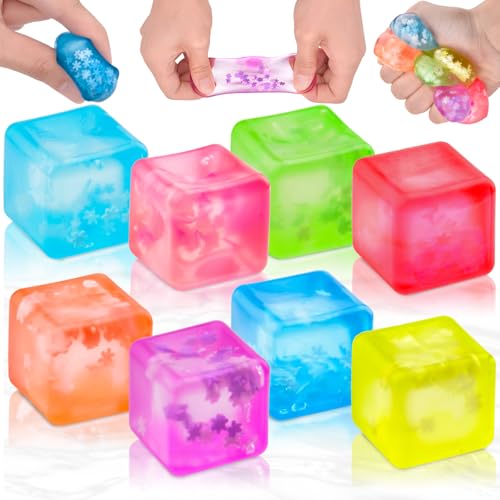 8 Stück Stressball für Erwachsene Kinder, Cube Anti Stress Bälle, Sensorisches Eiswürfel Antistressball, Squishy Fidget Cube Mitgebsel Kindergeburtstag 6 -10 Jahre für Angst Abbauen 8 Stück Stressball für Erwachsene Kinder, Cube Anti Stress Bälle, Sensorisches Eiswürfel Antistressball, Squishy Fidget Cube Mitgebsel Kindergeburtstag 6 -10 Jahre für Angst Abbauen von Pipihome