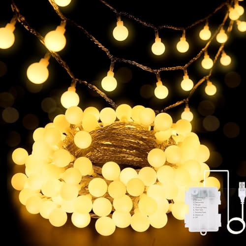 Pipiruew 10M 100LED Lichterkette Innen Lichterkette Außen Batterie USB Weihnachtsdeko Lichterketten Kugeln Außen/Innen 8 Modus Wasserdicht für Weihnachten Garten Camping Innen Außen Dekorationen Pipiruew 10M 100LED Lichterkette Innen Lichterkette Außen Batterie USB Weihnachtsdeko Lichterketten Kugeln Außen/Innen 8 Modus Wasserdicht für Weihnachten Garten Camping Innen Außen Dekorationen von Pipiruew