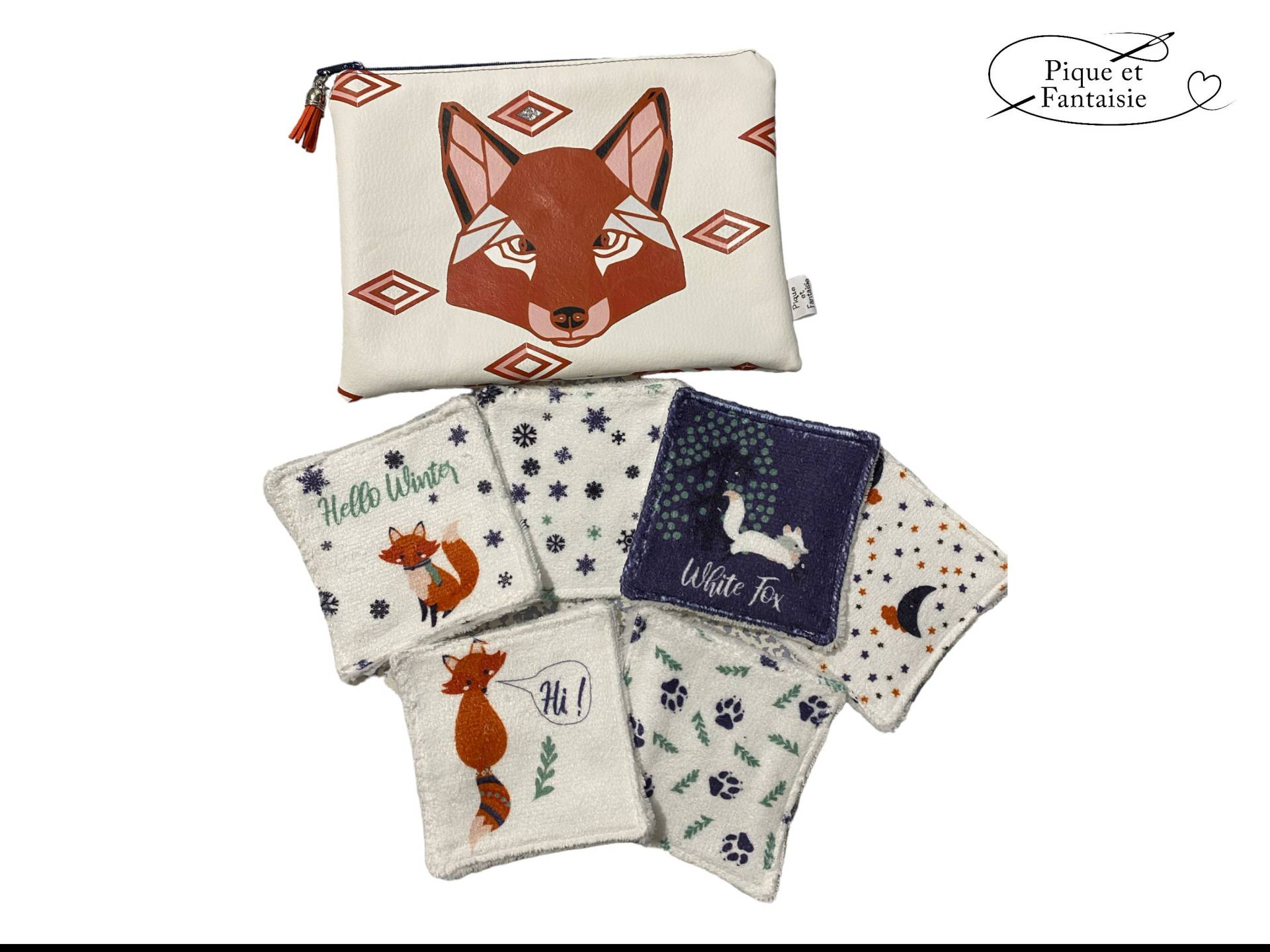 Putzbeutel Und/Oder Reinigungstücher Für Kinder Mit Fuchsmotiv Putzbeutel Und/Oder Reinigungstücher Für Kinder Mit Fuchsmotiv von Piqueetfantaisie