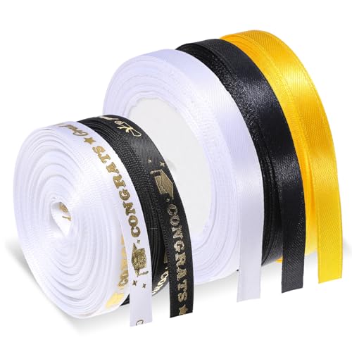 5 Rollen Abschlussband Congrats Grade Band Klasse 2025 Bänder Congrats Grad Satinbänder für Geschenkverpackungen Abschlussfeier Party Dekorationen DIY Handwerk 5 Rollen Abschlussband Congrats Grade Band Klasse 2025 Bänder Congrats Grad Satinbänder für Geschenkverpackungen Abschlussfeier Party Dekorationen DIY Handwerk von Piriuuo
