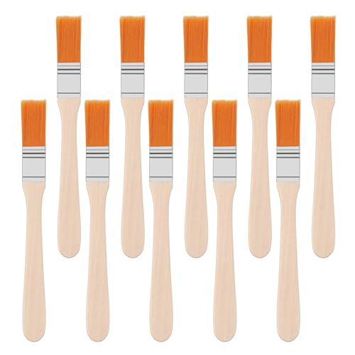 Piriuuo 10 Stück Kleine Pinsel, Flachpinsel Borstenpinsel Set Lackpinsel Kleine Pinselset Malerpinsel Set mit Holzgriff Winkelpinsel Kunst Malerbedarf Lacke Malerei für Farbe, Flecken, Wände, Möbel Piriuuo 10 Stück Kleine Pinsel, Flachpinsel Borstenpinsel Set Lackpinsel Kleine Pinselset Malerpinsel Set mit Holzgriff Winkelpinsel Kunst Malerbedarf Lacke Malerei für Farbe, Flecken, Wände, Möbel von Piriuuo