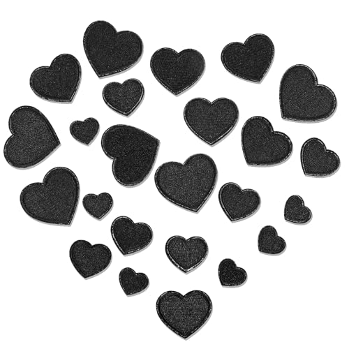 Piriuuo 24 Stück Patches zum Aufbügeln, Schwarze Herz Aufnäher zum Aufbügeln Herz Bestickte Aufnäher Flicken zum Aufbügeln Mini Gestickten Aufnäher Applikation für Kleidung Hüte Tasche DIY Dekoration Piriuuo 24 Stück Patches zum Aufbügeln, Schwarze Herz Aufnäher zum Aufbügeln Herz Bestickte Aufnäher Flicken zum Aufbügeln Mini Gestickten Aufnäher Applikation für Kleidung Hüte Tasche DIY Dekoration von Piriuuo