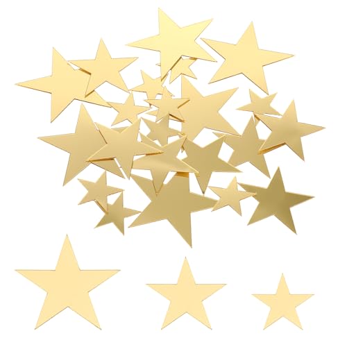 Piriuuo 40 Stück Wandsticker Kinderzimmer, 3 Größen Gold Sterne Wandtattoo Acrylspiegel Wandaufkleber Entfernbare Wanddekor-Aufkleber Wandaufkleber Sticker für Schlafzimmer, Wohnzimmer, Babyzimmer Piriuuo 40 Stück Wandsticker Kinderzimmer, 3 Größen Gold Sterne Wandtattoo Acrylspiegel Wandaufkleber Entfernbare Wanddekor-Aufkleber Wandaufkleber Sticker für Schlafzimmer, Wohnzimmer, Babyzimmer von Piriuuo