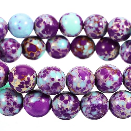 Piriuuo 47 Stück Naturstein Perlen, 8 mm Lila Blaue Jaspis Edelstein Perlen Königliche Meeressediment Natürliche Edelstein Perlen zum Auffädeln für Schmuckherstellung Armbänder DIY Schmuck Basteln Piriuuo 47 Stück Naturstein Perlen, 8 mm Lila Blaue Jaspis Edelstein Perlen Königliche Meeressediment Natürliche Edelstein Perlen zum Auffädeln für Schmuckherstellung Armbänder DIY Schmuck Basteln von Piriuuo