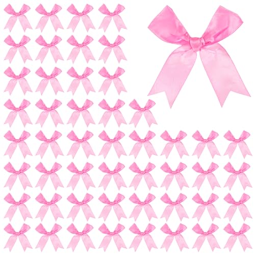 Piriuuo 50 Stück rosa Schleifen zum Basteln, 8,4 cm große, elegante Schleifen für Geschenkverpackungen, Hochzeitsdekoration, Bastelarbeiten, rosa Schleifen-Dekor für Party, Babyparty, Geburtstag Piriuuo 50 Stück rosa Schleifen zum Basteln, 8,4 cm große, elegante Schleifen für Geschenkverpackungen, Hochzeitsdekoration, Bastelarbeiten, rosa Schleifen-Dekor für Party, Babyparty, Geburtstag von Piriuuo