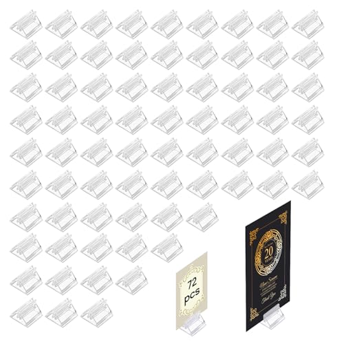 Piriuuo 72 Stück Spielkartenhalter, Transparent Tischkartenhalter Acryl Fotohalter Dreieck Postkartenständer Spielstückhalter Mini Bilderständer Brettspiel Marker für Büro, Schule, Party Supplies Piriuuo 72 Stück Spielkartenhalter, Transparent Tischkartenhalter Acryl Fotohalter Dreieck Postkartenständer Spielstückhalter Mini Bilderständer Brettspiel Marker für Büro, Schule, Party Supplies von Piriuuo