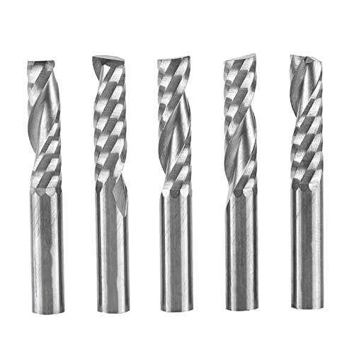 5 PCs 6mm Wolfram -Carbid -Einzelflöte -Endmühlen CNC -Fräsbits für Acryl -PVC -MDF Gemacht von Pissente