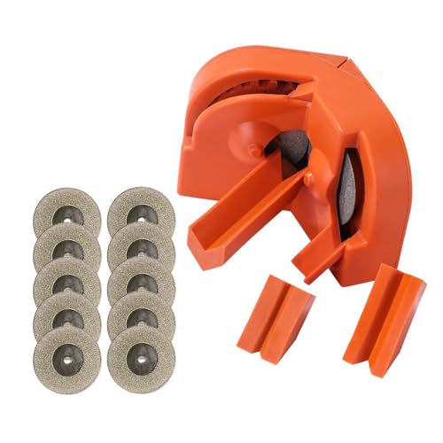 Die Bohrbitnadeln Definieren das Hohe Diamant -Scheiben -Disc Kit für Übungen und Elektrische Workshops, ABS Material, Richtlinienscheiben 10 PCs für Holzarbeiten und Metallbehandlung (ORANGE) von Pissente
