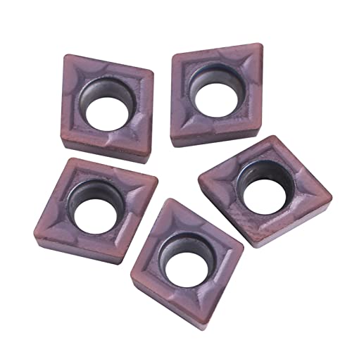 Pissente 10pcs Carbideinsätze CCMT060204 VP15TF Drehmaschine Drehwerkzeugklingen für Stahl Edelstahl 201 304 mit Kunststoffbox von Pissente