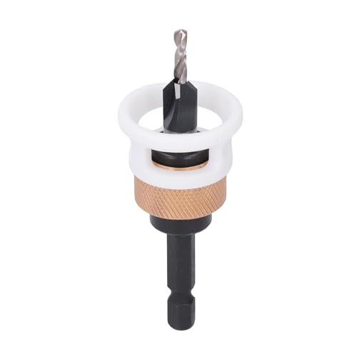Pissente Countersink -Bohrer -Bit -Set, 4 Flöten -Wolfram -Vergaserlegier -Legierungs -Tiefenstopp für Holzbearbeitung mit Speicherbox -Sechskantschlüssel von Pissente