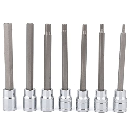 Pissente Hex-Bit-Sockel-Set mit Extra Langer Achse für Schwierige Bereiche, die Bereiche Erreichen, das Reparaturwerkzeug für Do-it-yourself-Liebhaber und -profis, Chrom-Fromadium-Stahlmaterial Pissente Hex-Bit-Sockel-Set mit Extra Langer Achse für Schwierige Bereiche, die Bereiche Erreichen, das Reparaturwerkzeug für Do-it-yourself-Liebhaber und -profis, Chrom-Fromadium-Stahlmaterial von Pissente