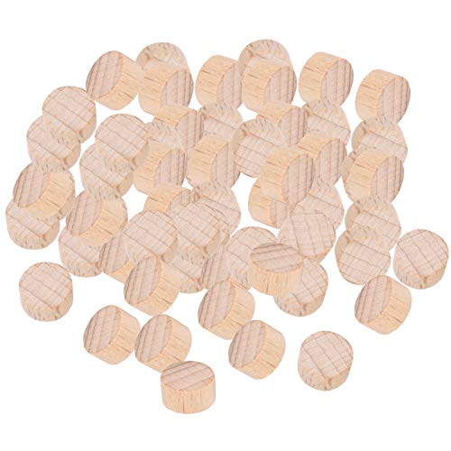 Runde Holzspäne Holzscheiben Chips Craft Buchenzubehör Runde Scheiben, 300pcs Schmuck Dekorative Magnete Unfertigte Holzhandwerk für Handwerk Accessoires (1cm) von Pissente