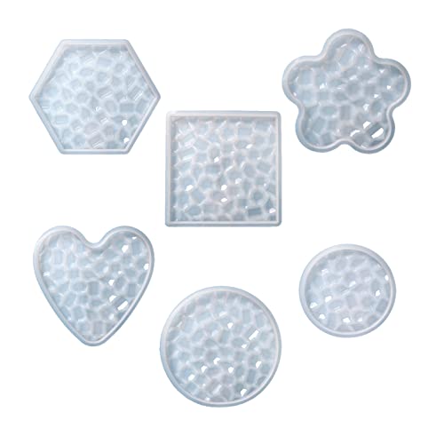 1/6 x Silikonformen für die Herstellung von Mustern, Kunstharz, Tassenmatte für Anfänger, Harz, Epoxidharz, Tablett 1/6 x Silikonformen für die Herstellung von Mustern, Kunstharz, Tassenmatte für Anfänger, Harz, Epoxidharz, Tablett von Pitadue